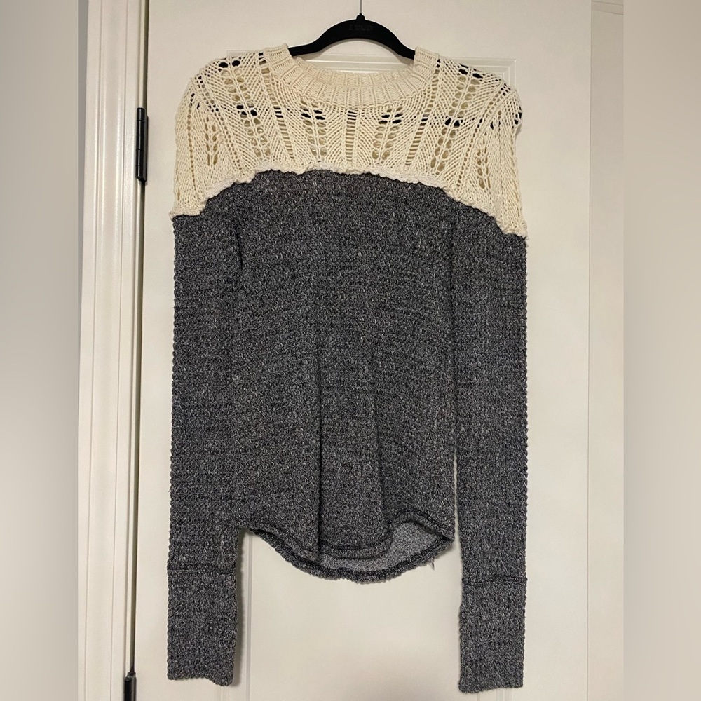 Free People Knitted Long Sleeve Top